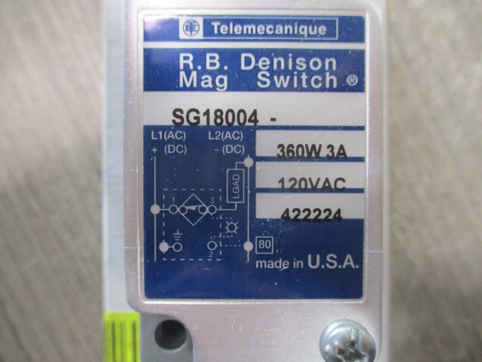Telemecanique Magnetic Switch SG18004 New Surplus