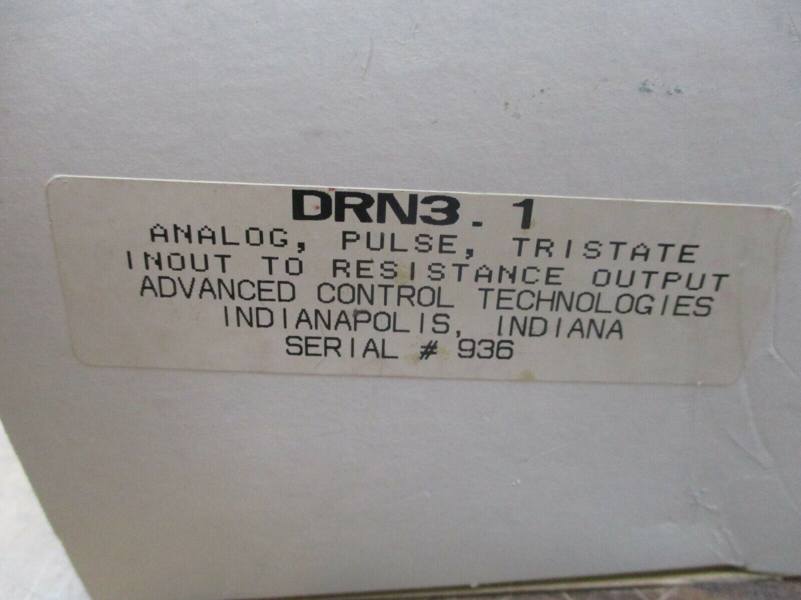 Advance Control Technologies Analog Pulse I/O to Resistance Output Module DRN3.1