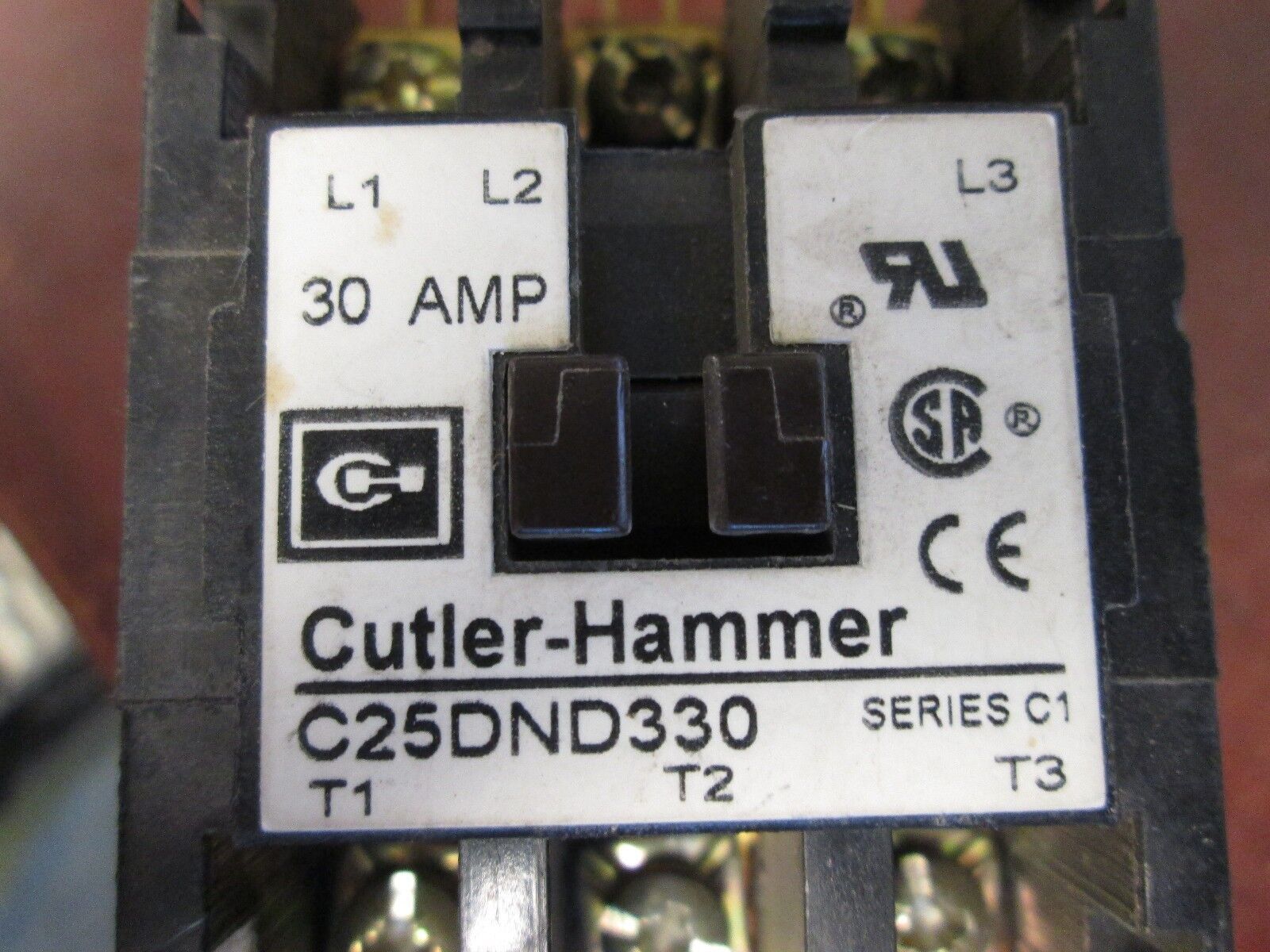 Cutler-Hammer Contactor C25DND330 104-120V Coil 30A Used