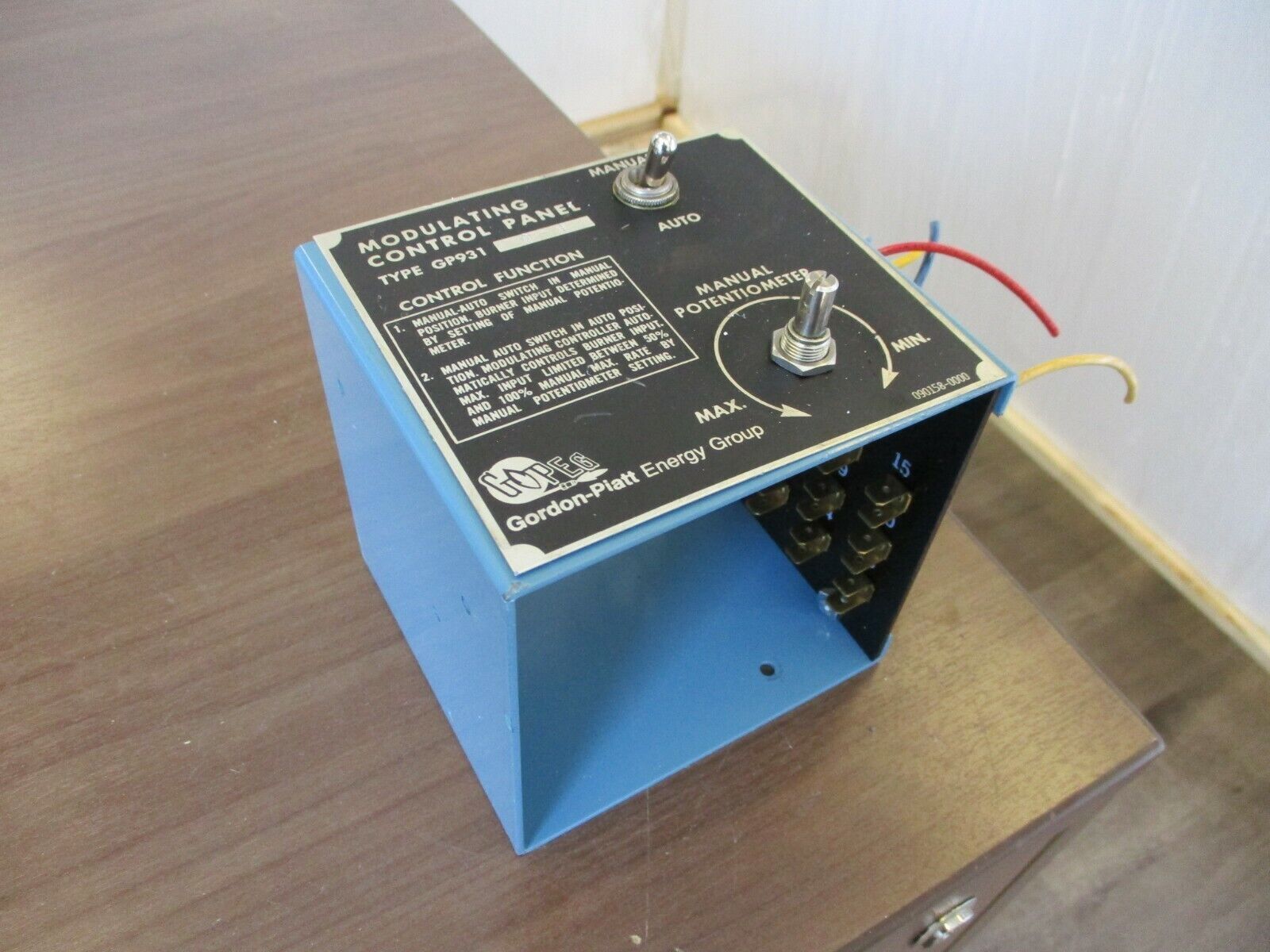 Gordon-Piatt Modulating Control Panel GP931 C-1 Used
