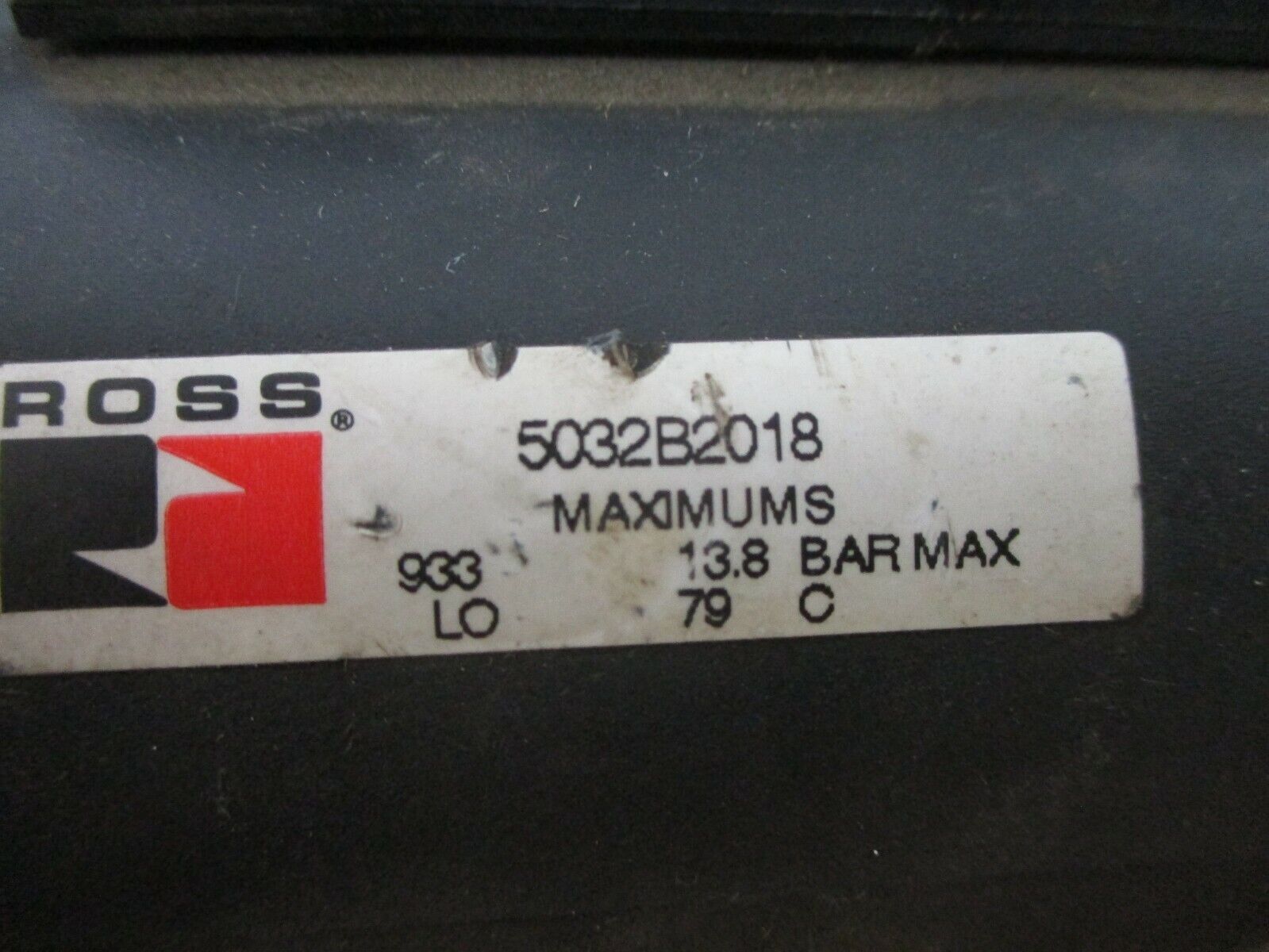 Ross Coalescing Filter 5032B2018 13.8 bar Max Used