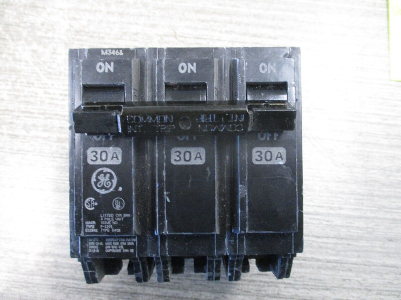 GE Bolt-On Circuit Breaker THQB 320 30 30A 240V 3P Used