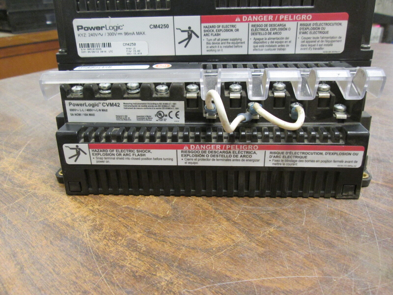 Square D PowerLogic Circuit Monitor CM4250 240/300V 96mA w/ CVM42, Used