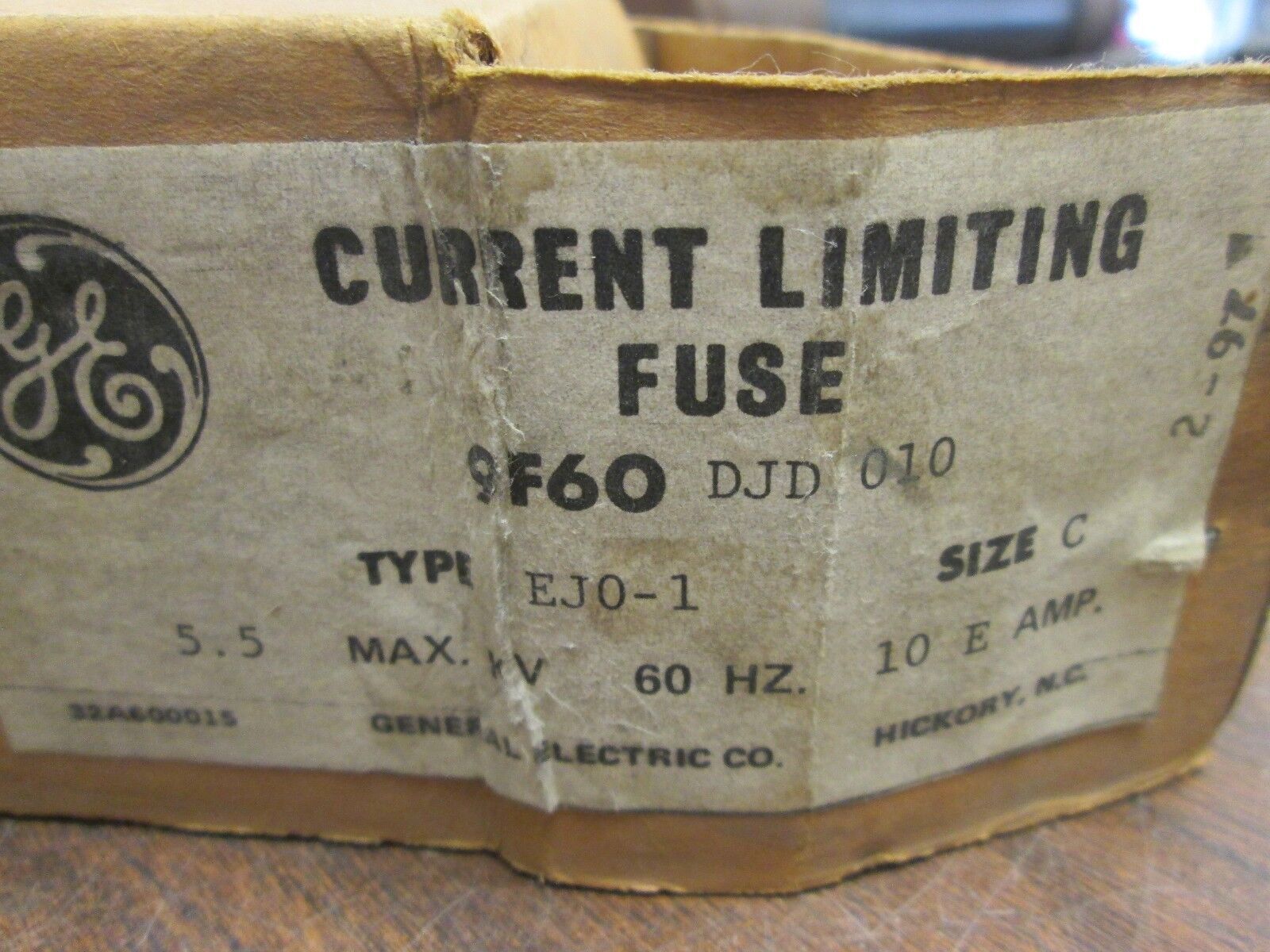 GE Type EJ0-1 Fuse 9F60 DJD 010 5.5KV 10E New Surplus