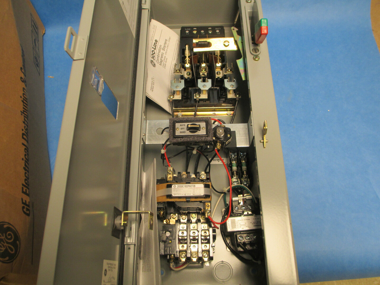 GE Combination CR308C1822PADTDB, Size 1 Fusible 3P, New Surplus