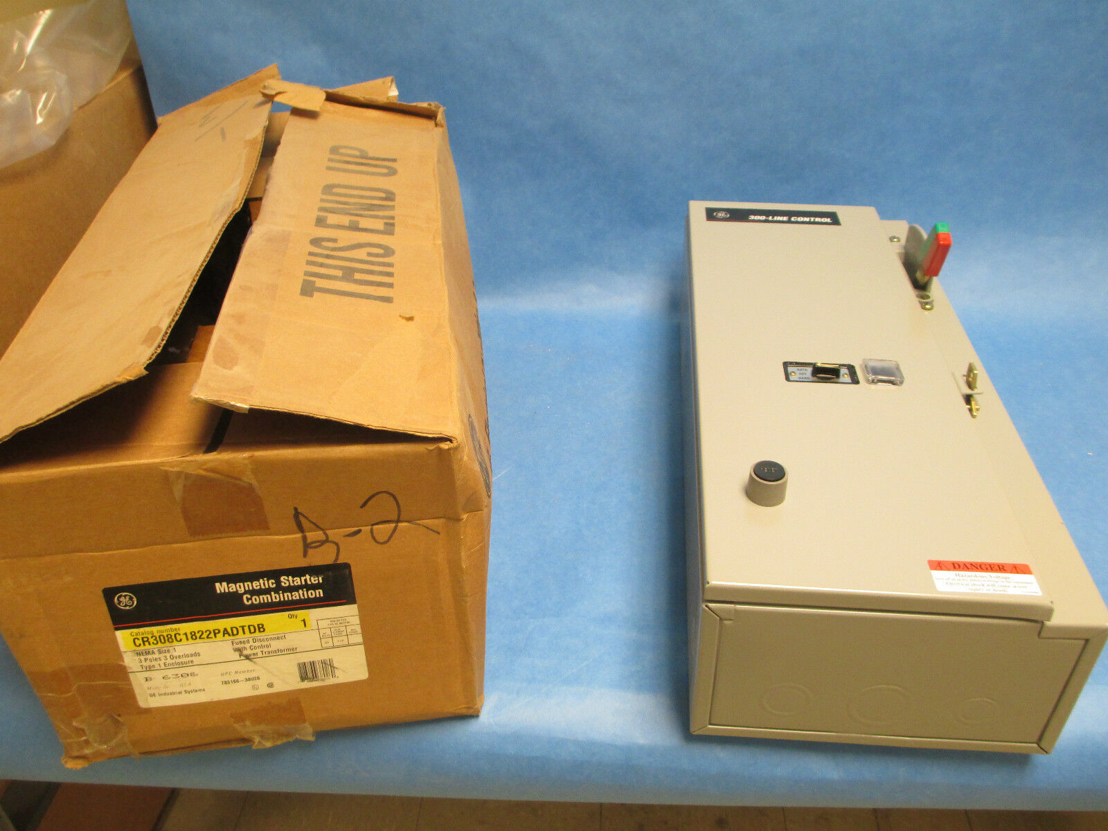 GE Combination CR308C1822PADTDB, Size 1 Fusible 3P, New Surplus