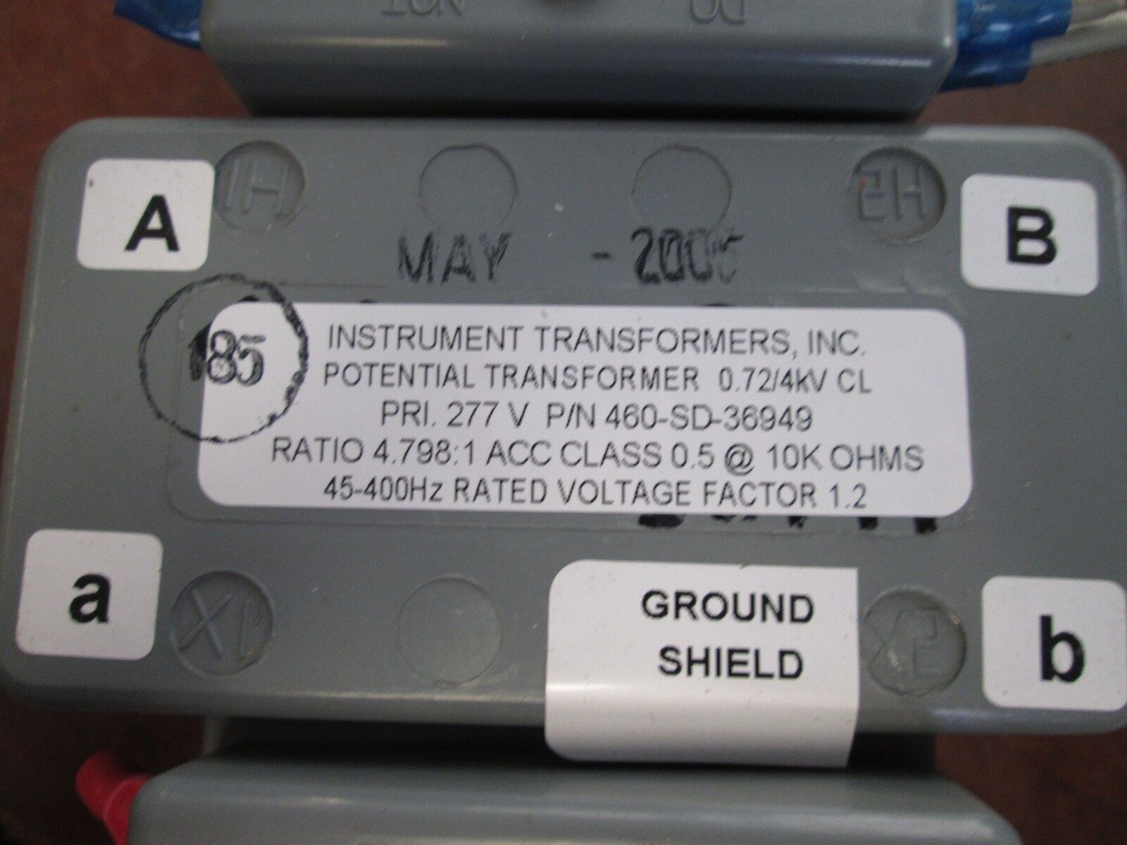 Instrument Transformers Potential Transformer 460-SD-36949 Pri 277V Used