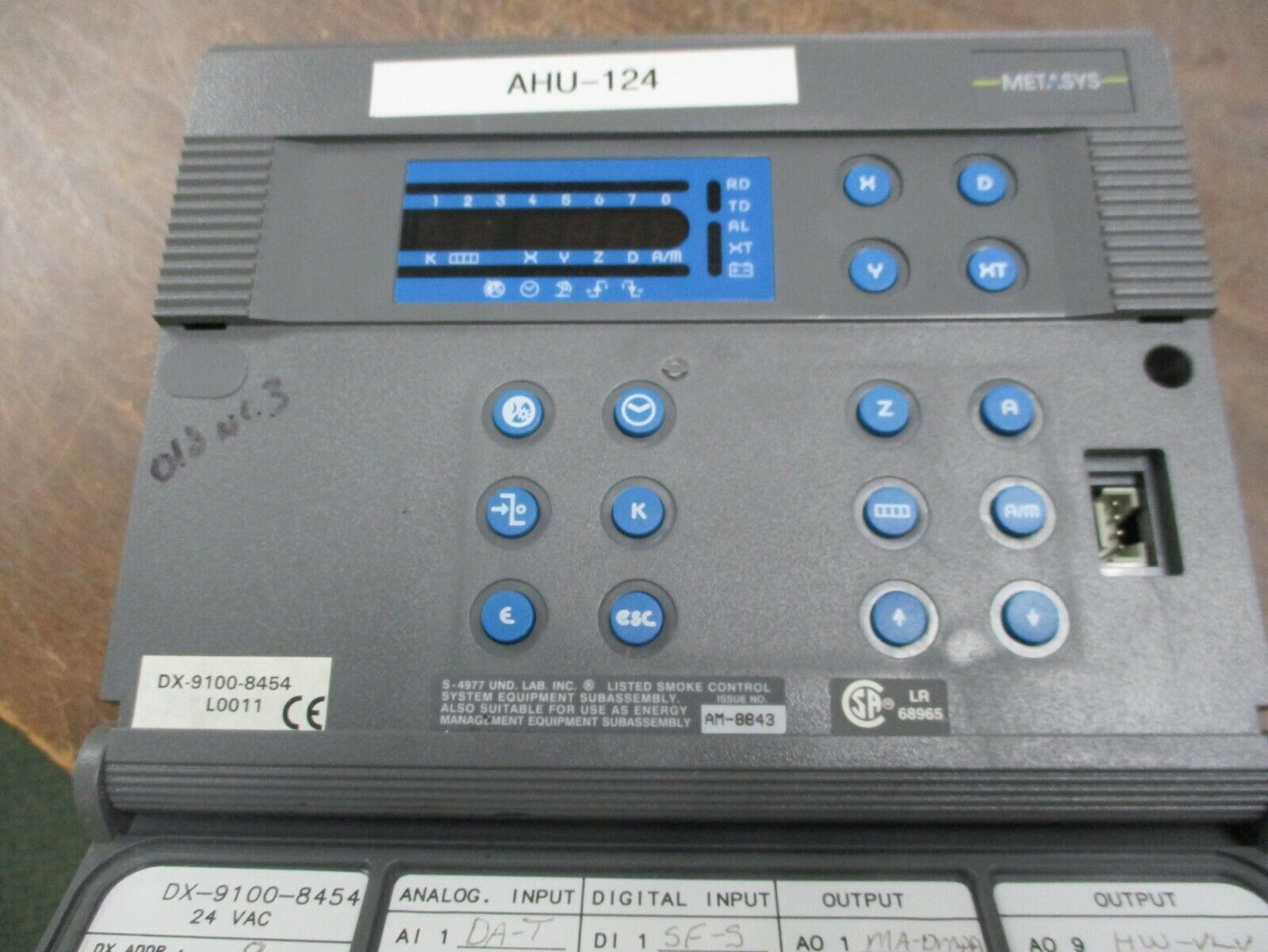 Johnson Controls / Metasys Controller DX-9100-8454 24VAC Used