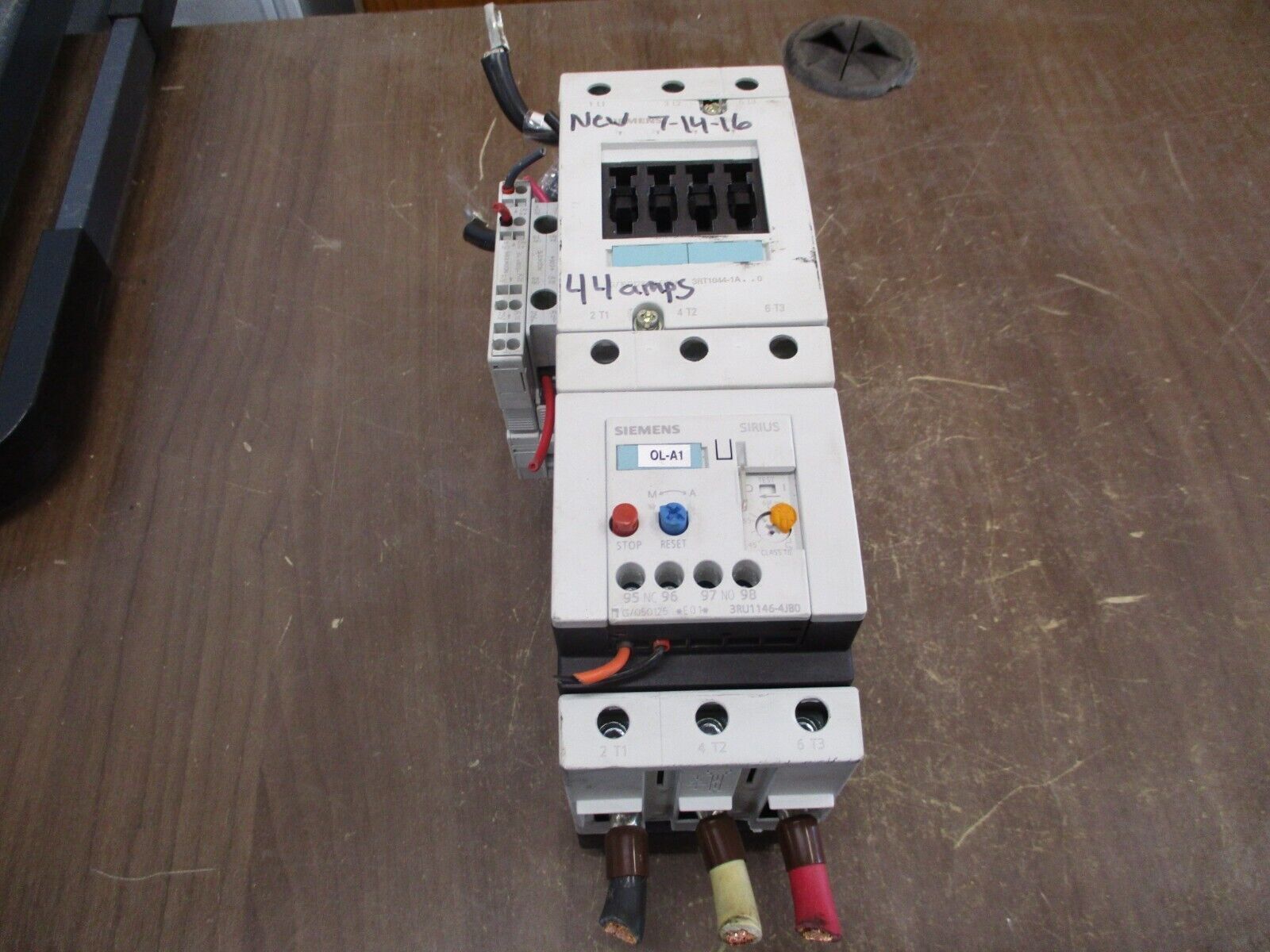 Siemens Sirius Starter 3RT1044-1A..0 / 3RU1146-4JB0 24V Coil Trip: 45-63A Used