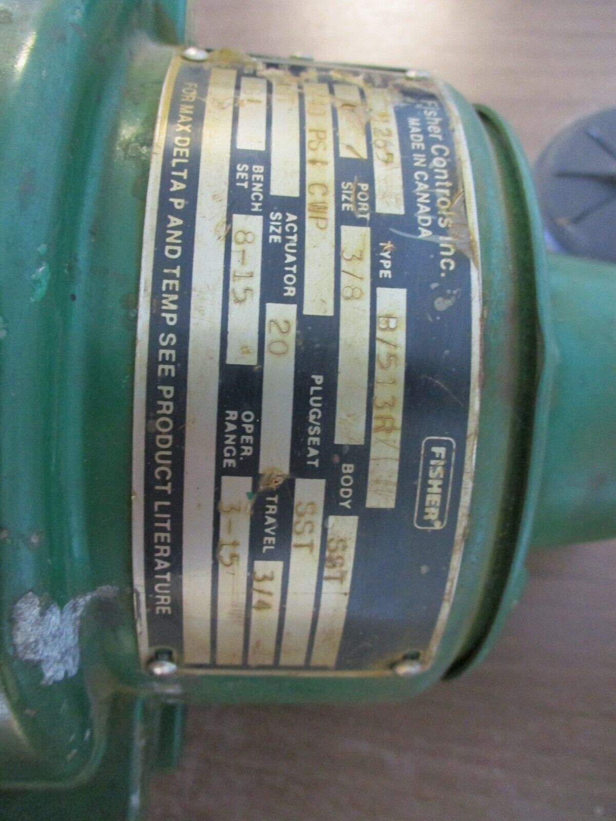 Fisher, Actuated Control Valve, part#: B/513R, Body size: 30, actuator size: 20