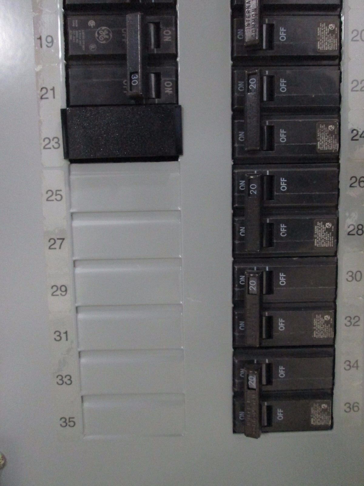 GE Circuit Breaker Panel AQF3362MT 225A 208Y/120V 3Ph 4W Used