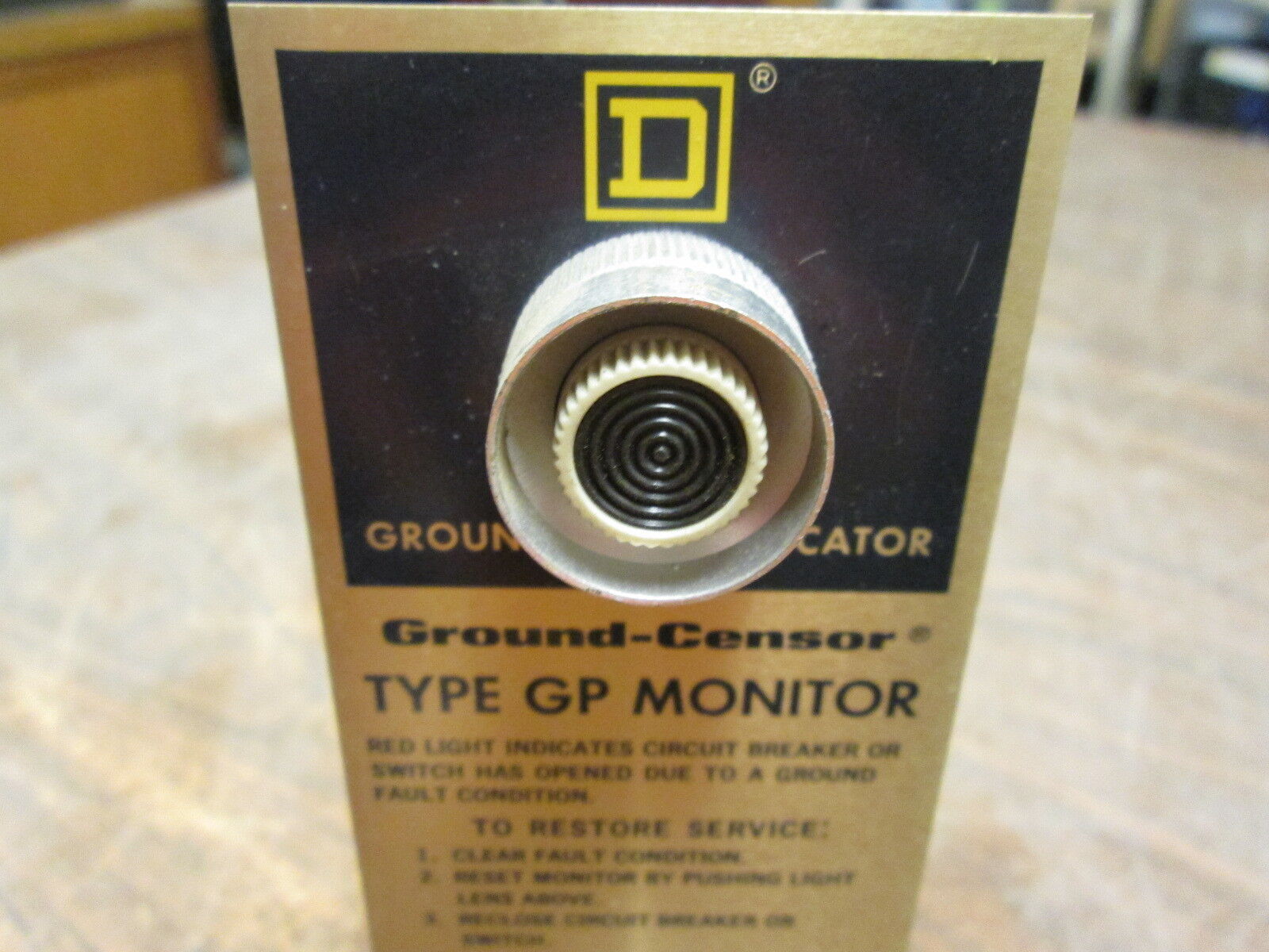 Square D Ground-Censor Type GP Monitor GP-MPI 120VAC Used