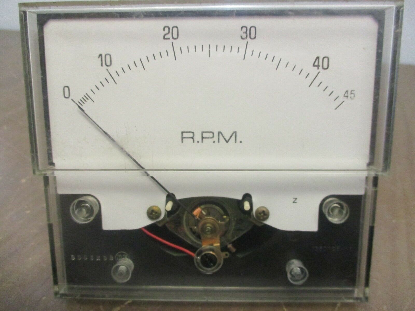 GE Tachometer 255430MTMT8JAC Range: 0-45RPM Used **Missing Bottom Cover**