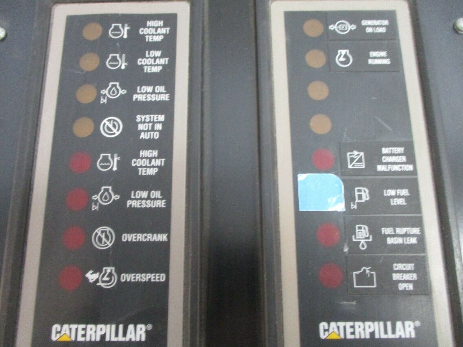 Caterpillar Remote Alarm Annunciator Panel 130-3327/130-3329 Used