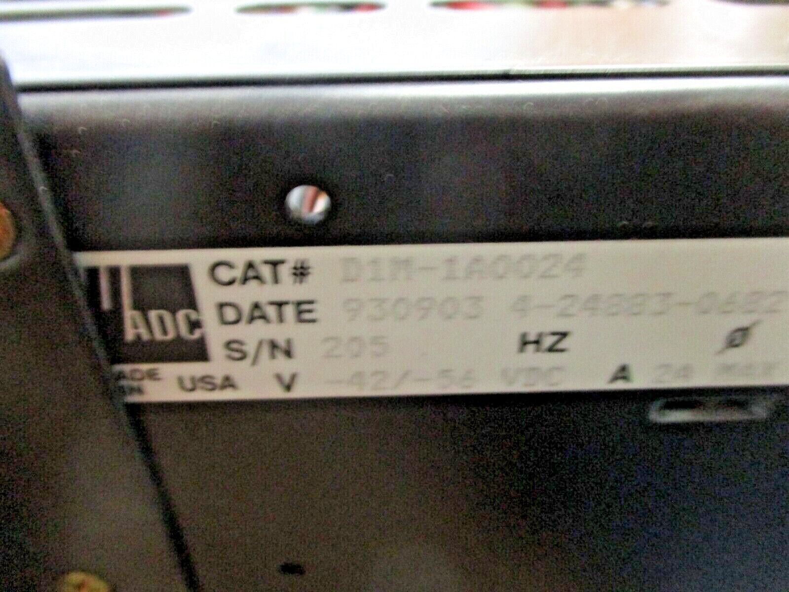 ADC DSX-1 Cross Connect D1M-1A0024 42/56VDC 2A Used