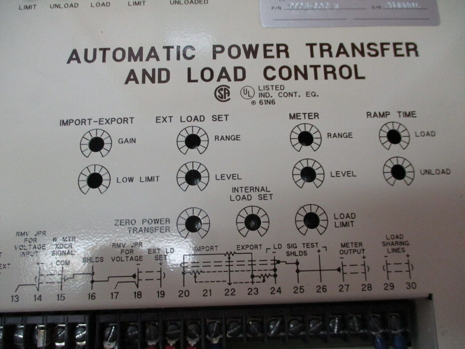 Woodward Automatic Power Transfer & Load Control 9905-007N Used