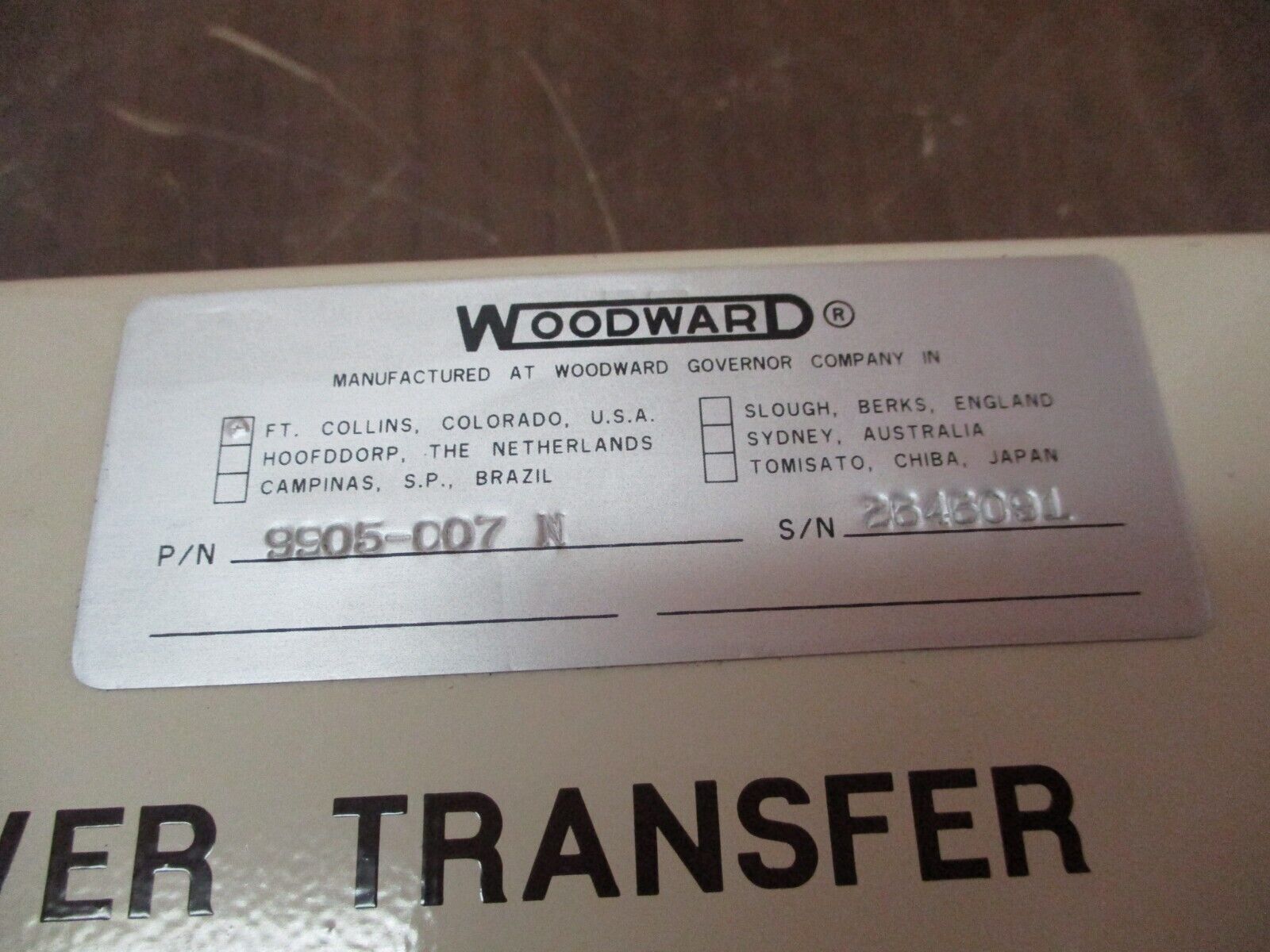 Woodward Automatic Power Transfer & Load Control 9905-007N Used