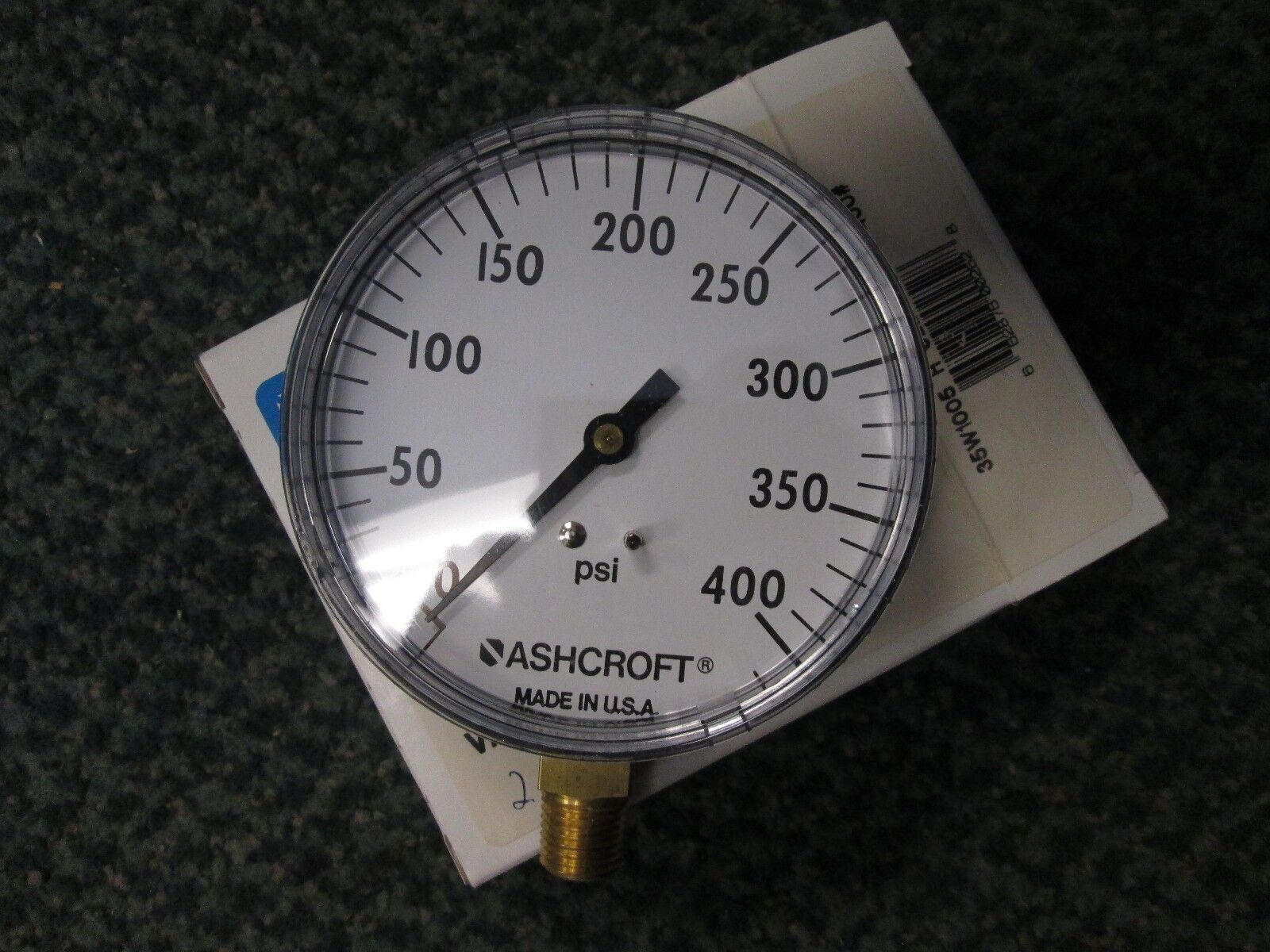 Ashcroft Gauge 35W1005 H 02L 400# 3 1/2" 0-400PSI 1/4 NPT New Surplus