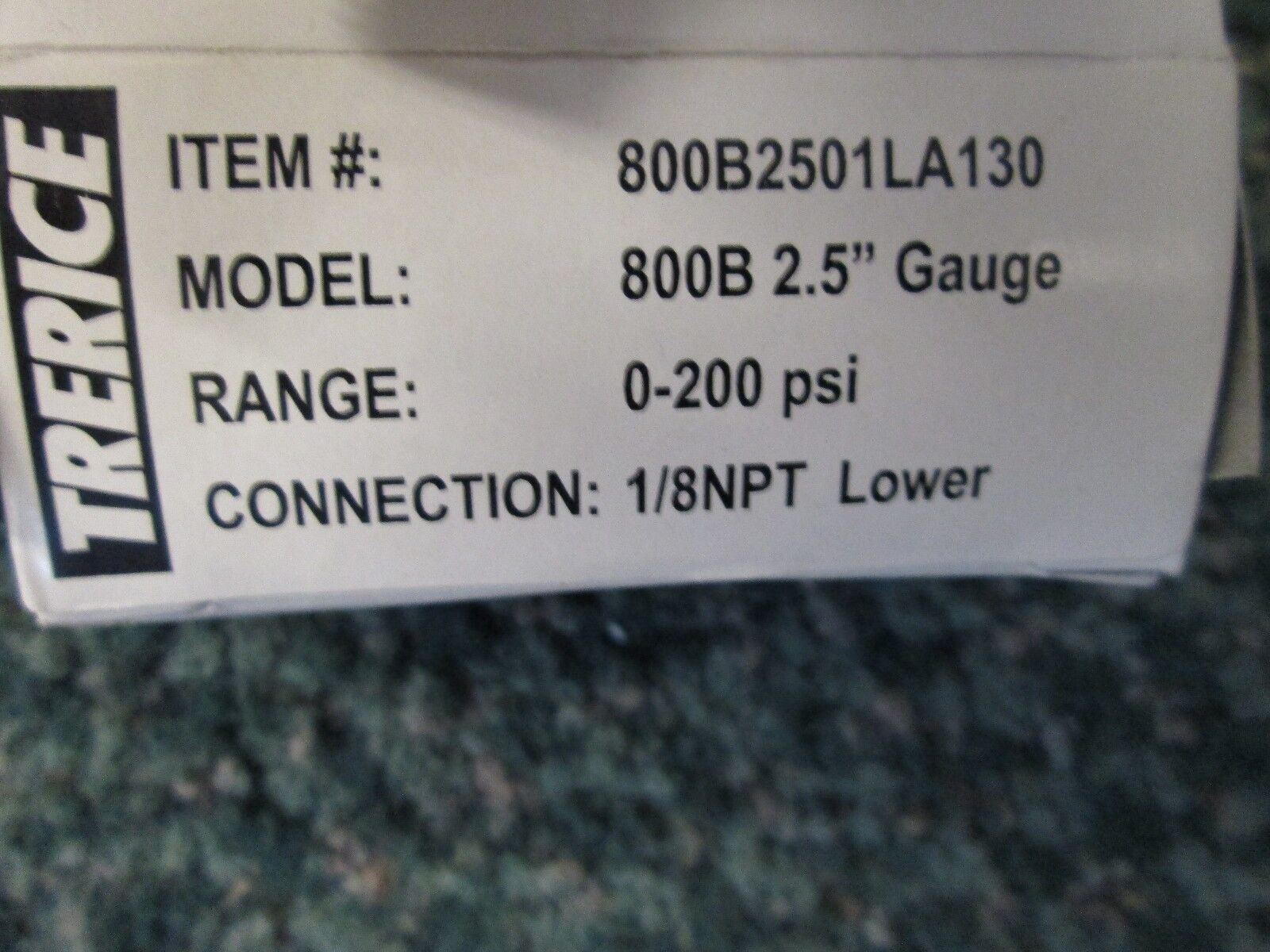 Trerice Pressure Gauge 800B2501LA130 2.5" 1/8 NPT 0-200PSI New Surplus