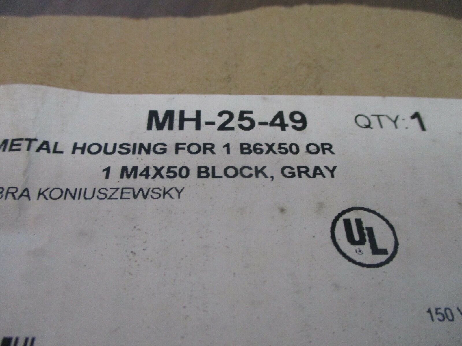 Siemon Metal Housing MH-25-49 For B6X50 or M4X50 Block *No Box* New Surplus