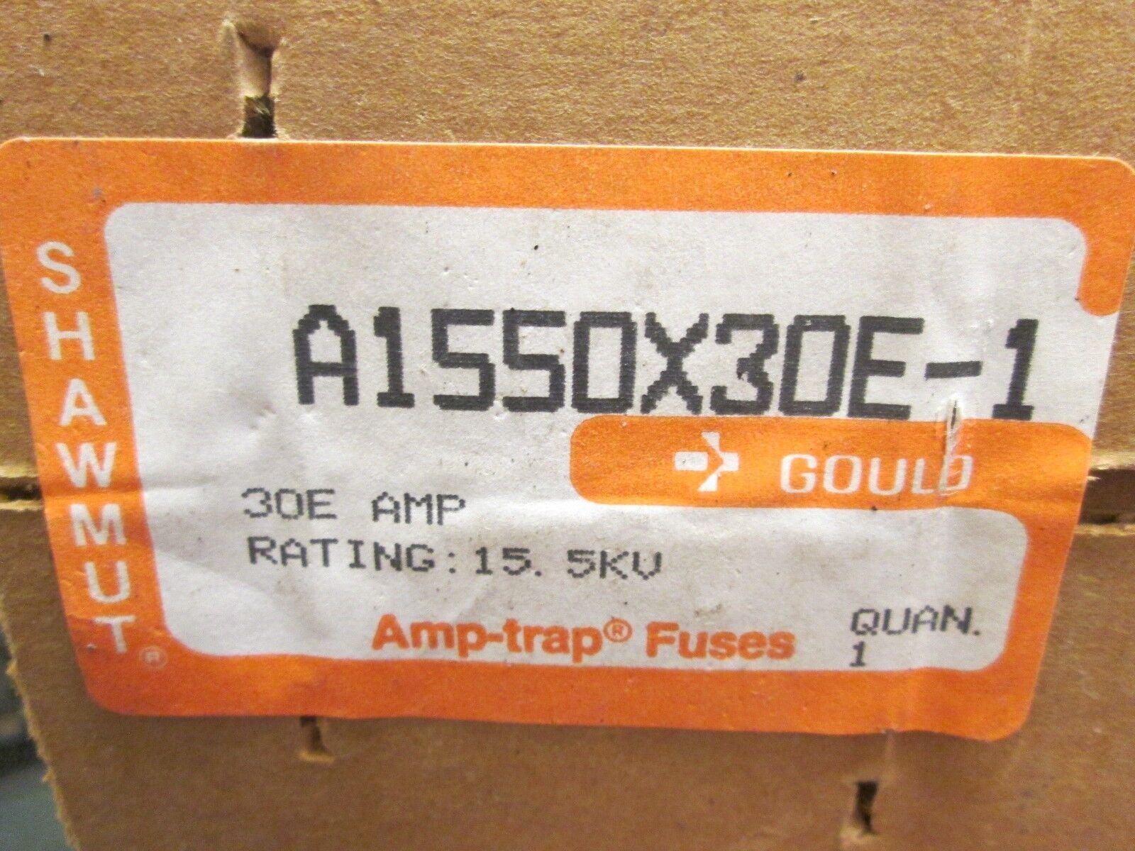 Gould Shawmut Amp-Trap Fuse A1550X30E-1 15.5KV 30E New Surplus