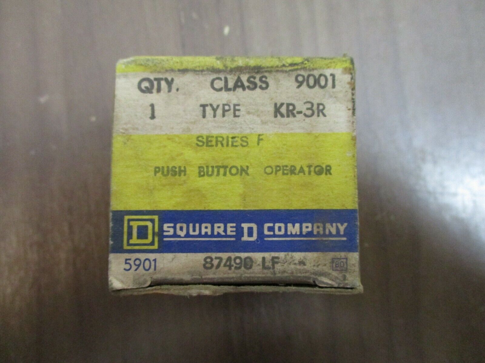 Square D Push Button 9001 KR-3R Ser. F New Surplus