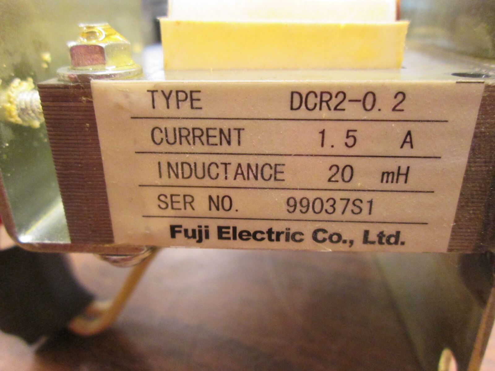Fuji Electric Transformer DCR2-0-2 1.5A 20mH Used