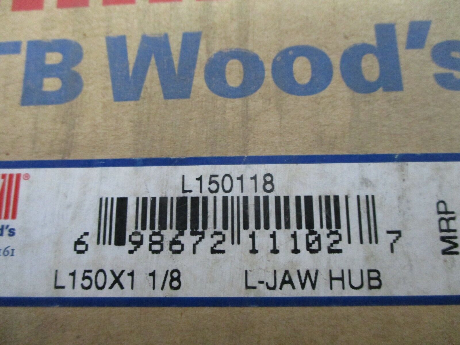 TB Woods L-Jaw Hub L150118, L150 x 1 1/8 New Surplus
