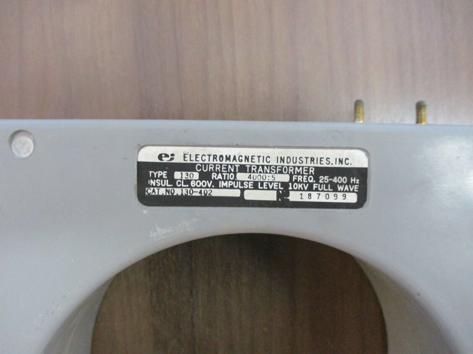 Electromagnetic Industries Current Transformer 500T- 402 Ratio 4000:5A Used