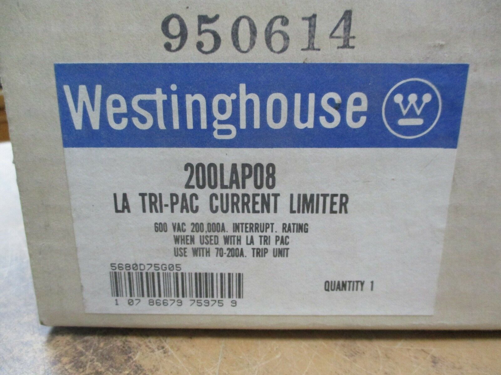 Westinghouse Current Limiter Fuse 200LAP08 600V 200kA Interrupt New Surplus