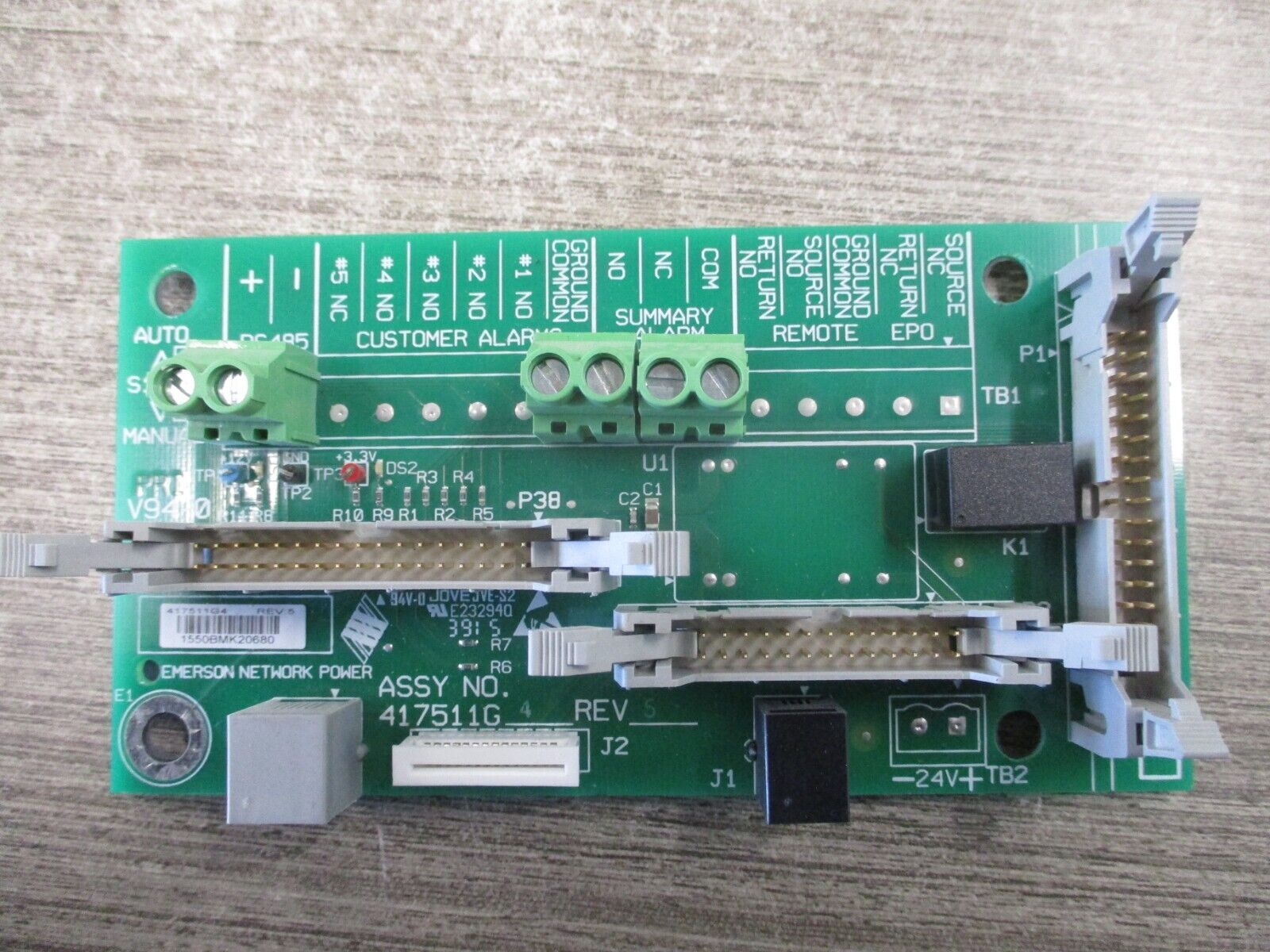 Emerson Terminal Assembly 417511G4 Rev.5 Used