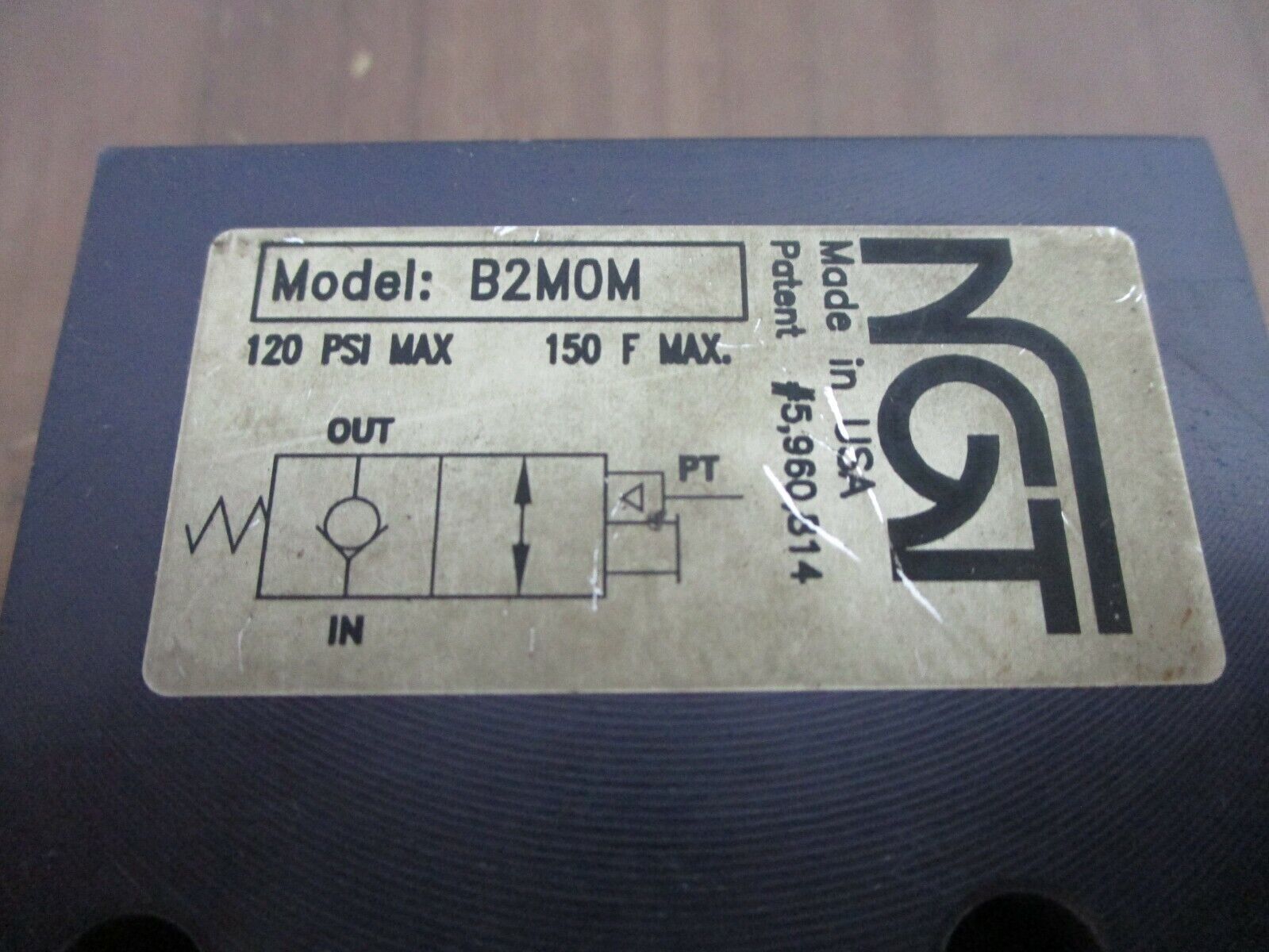 NGT Check Valve B2M0M 120PSI 150°F Used