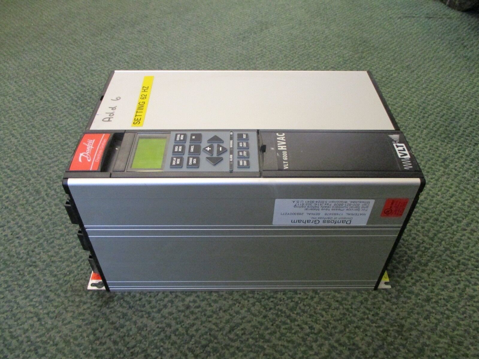 Danfoss VLT 6006 AC Drive 175Z7284 5HP Used