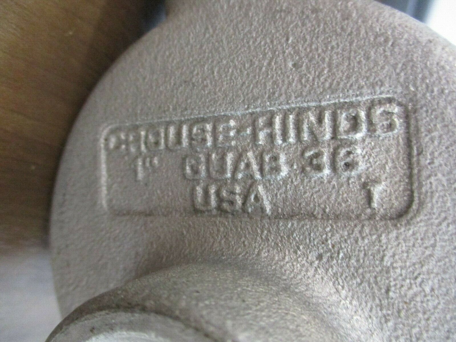 Crouse-Hinds Outlet Box GUAB 36 1" w/ Cover Used