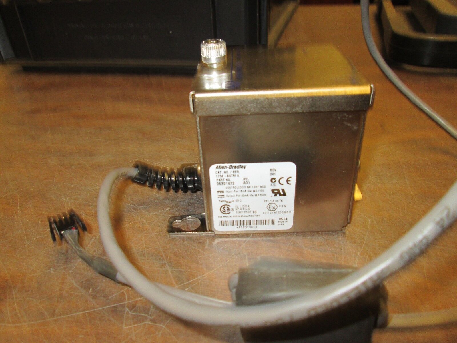 Allen-Bradley Battery Module 1756-BATM In: 15mA @ 5.1VDC Out: 20mA @ 3.6VDC Used