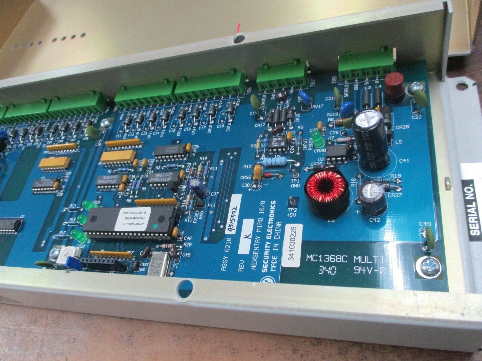 WSE NexSentry 4100 Series MIRO 16/8 Module 6210 9515002 Rev. K 28VDC Used