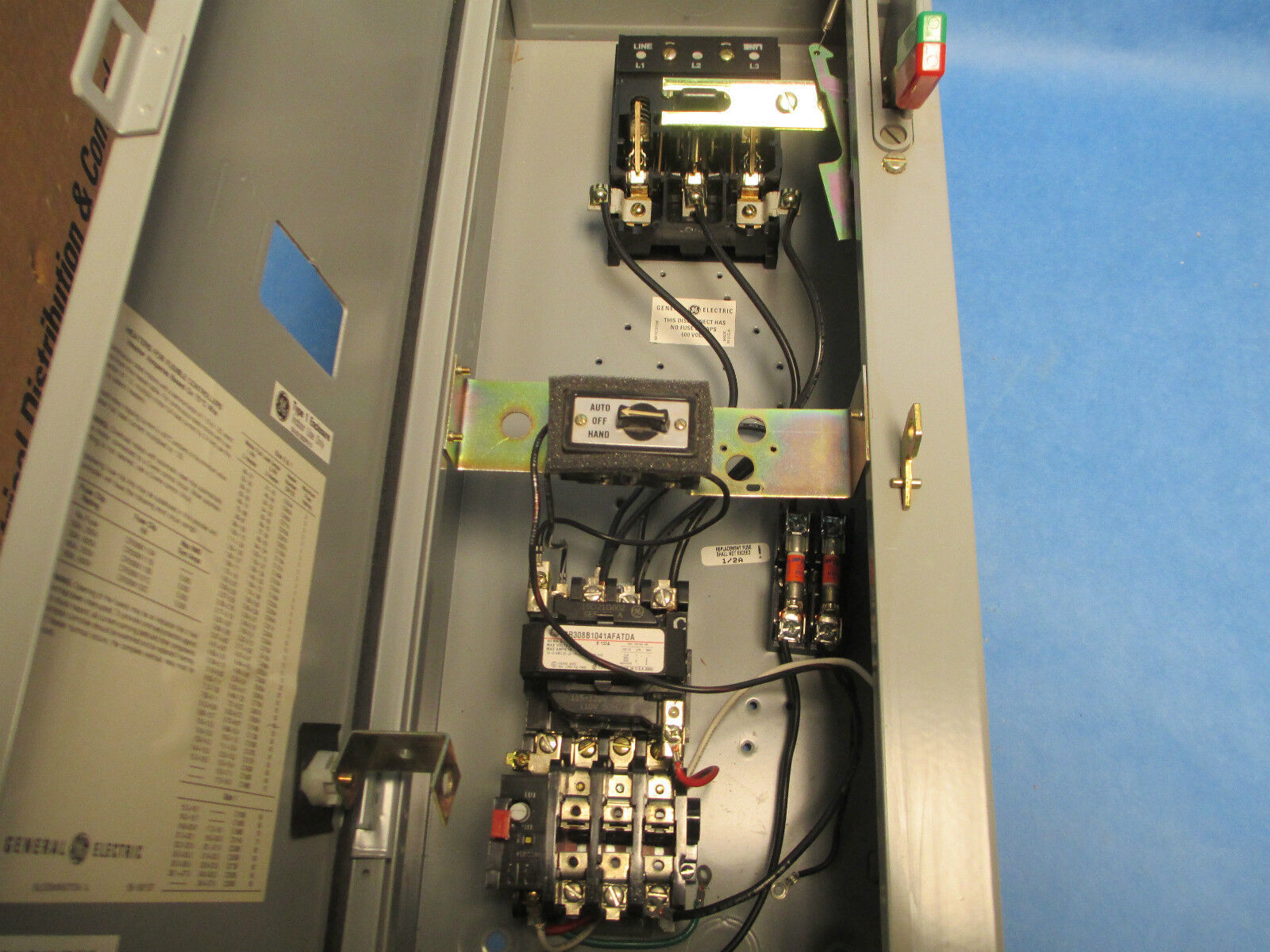 GE Combination CR308B1041AFATDA, Size 0 Non-Fused Disconnect 3P, New Surplus