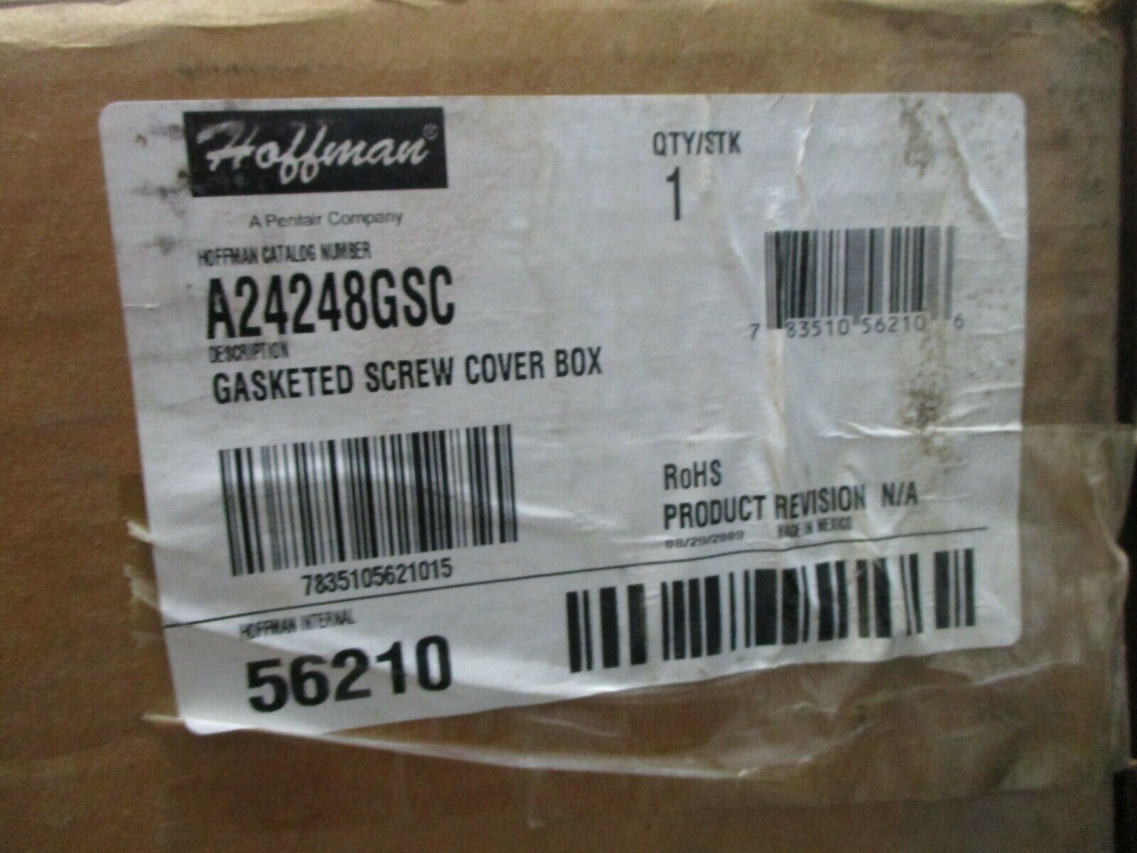 Hoffman Gasketed Screw Cover Box A24248GSC Size: 24x24x8" Nema Type 3