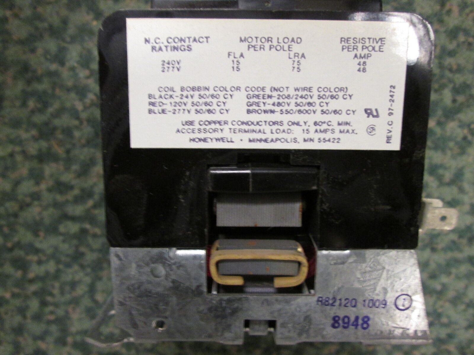 Honeywell Contactor R8212Q 1009 3P 24V New Surplus