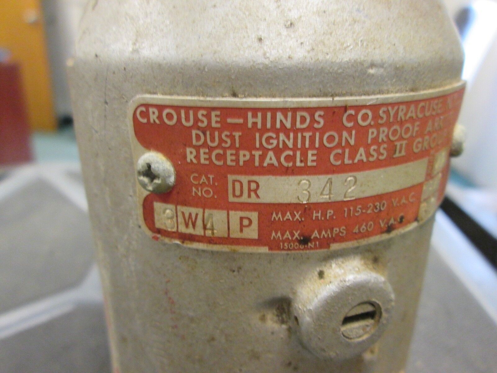 Crouse-Hinds Connector DR342 30A 3W 460V 4P Used