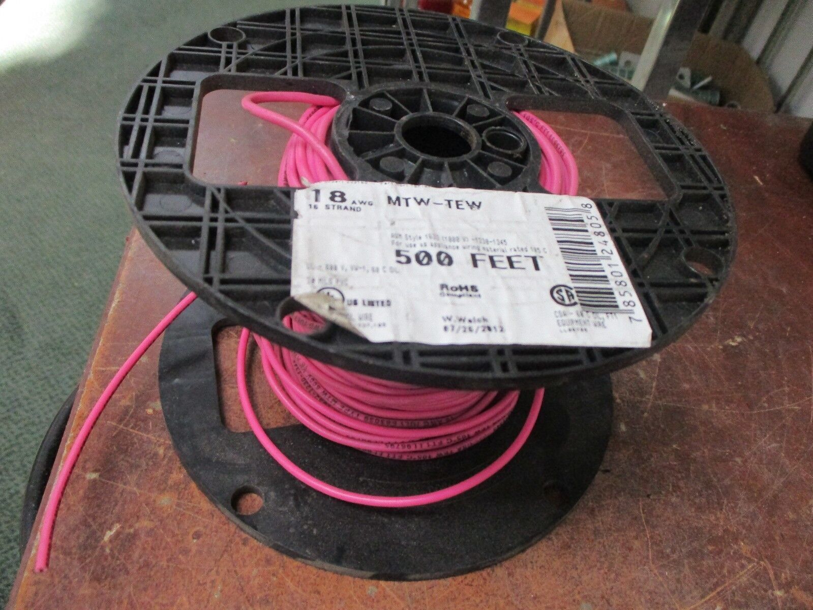 Misc. Brand 18 AWG Wire MTW-TEW 600V Length: Approx 126ft New Surplus