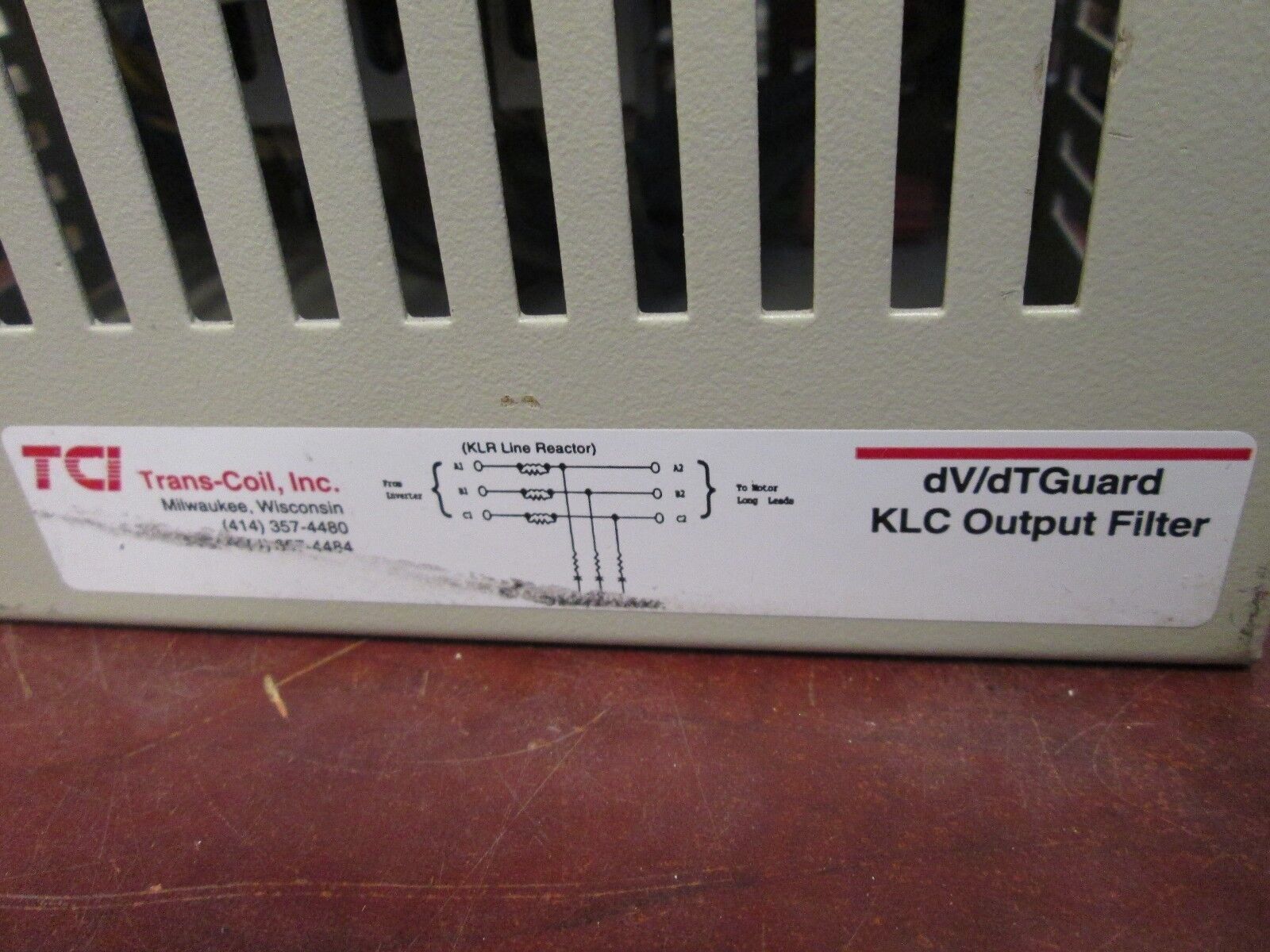 TCI dV/dTGuard KLC Output Filter KLC12BE 600V Max 12A Max 3Ph Used