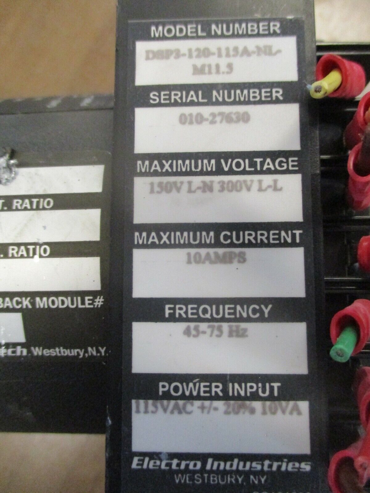 Electro Industries/GaugeTech Power Meter DMMS300-FKVA-3E-M11.5 Used