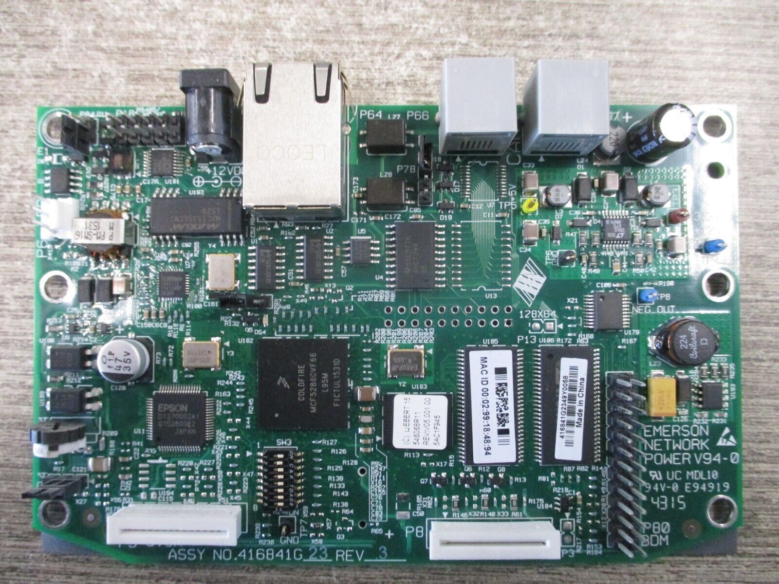 Emerson HMI PCB 416841G23 Rev. 3 Used