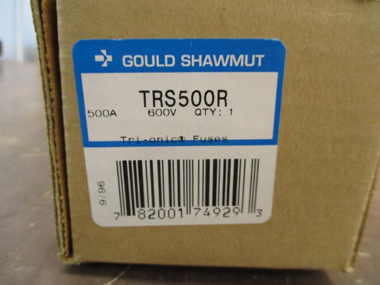 Tri-onic Fuse TRS500R 500A 600V New Surplus