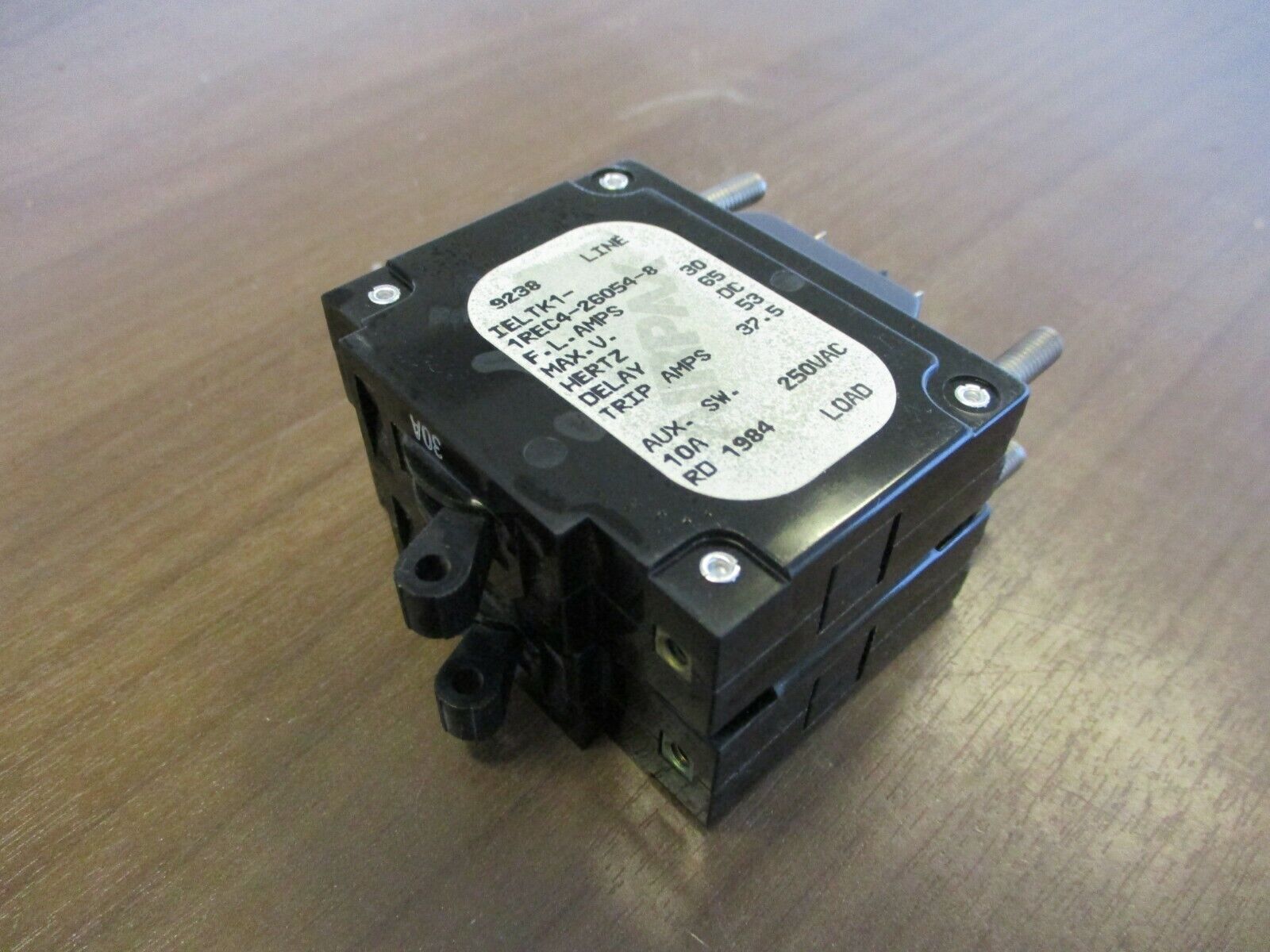 Airpax DC Circuit Breaker IELTK1-1REC4-26054-8 30A 65V 1P *Lot of 2* Used