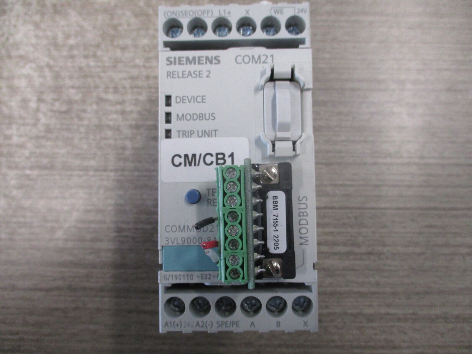Siemens COM21 Module 3VL9000-8AV00 Release 2 Used