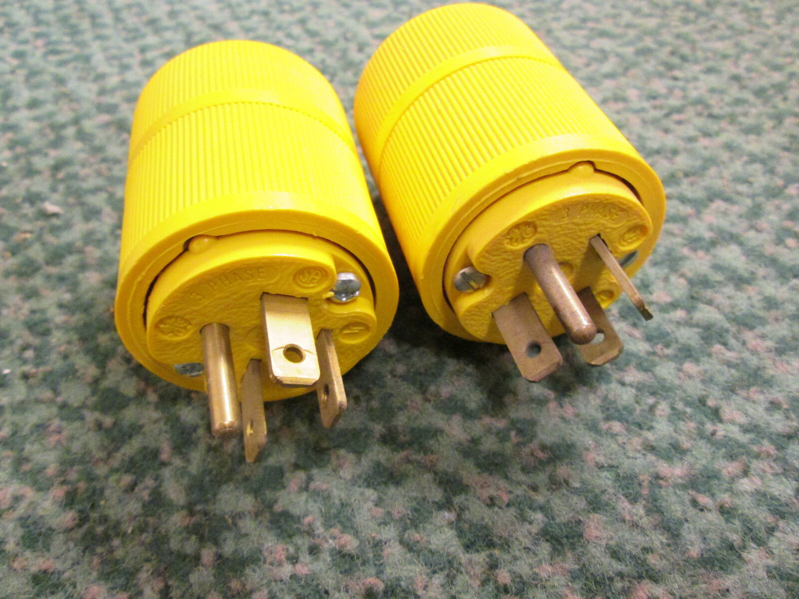 GE Straight Blade Plug 20A 250V 15P *Set of 2* Used