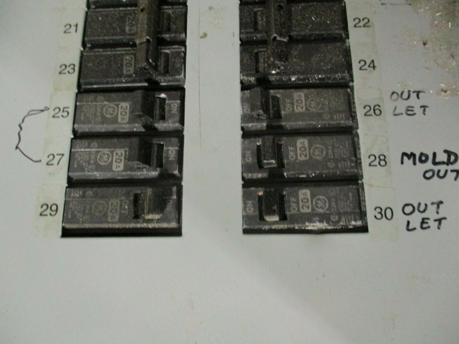 GE Main Lug Breaker Panel AQF3302MT 225A Max 208Y/120 3Ph 4W Used