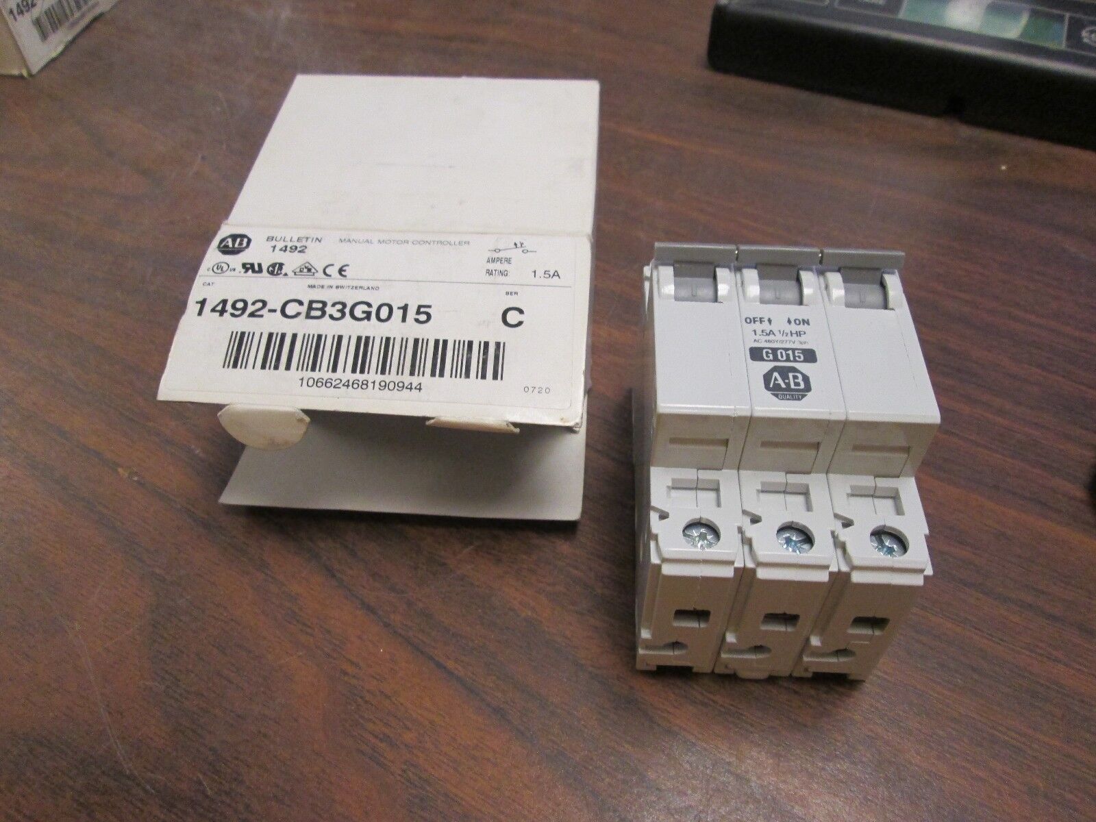 Allen-Bradley Manual Motor Controller 1492-CB3G015 1.5A 3P New Surplus
